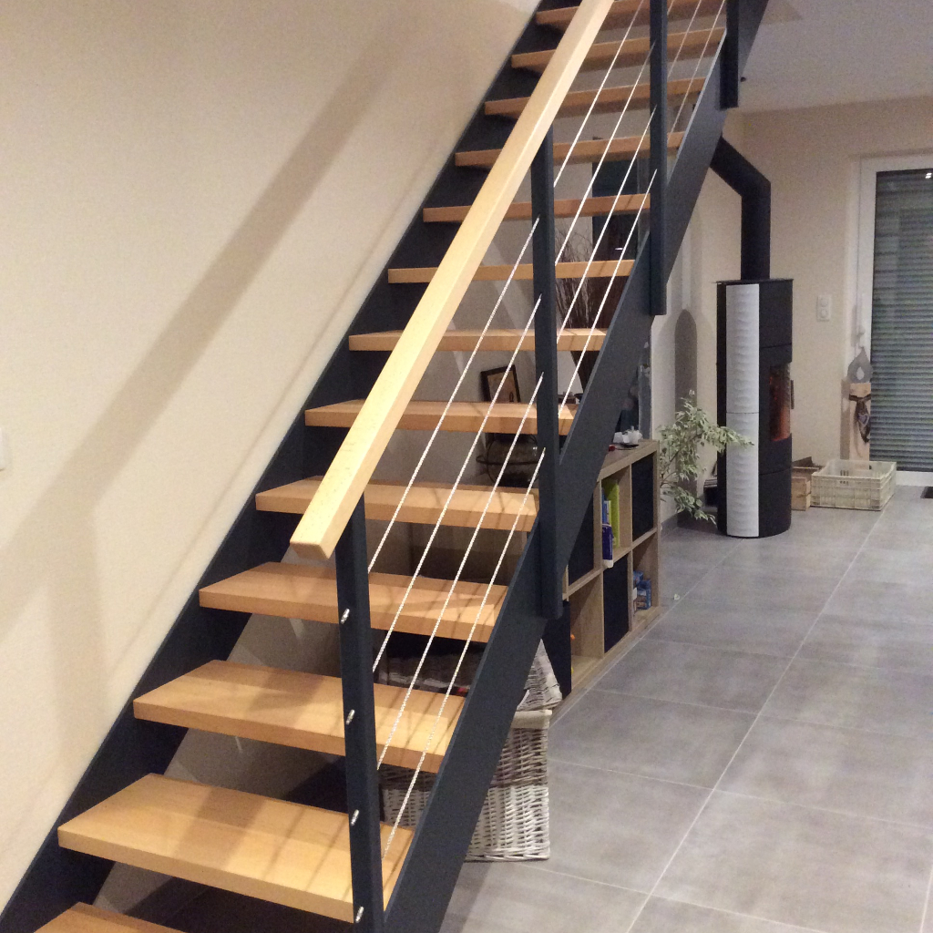 Escaliers en bois et métal sur mesure