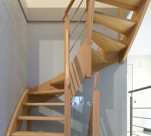 Escaliers en bois / verre